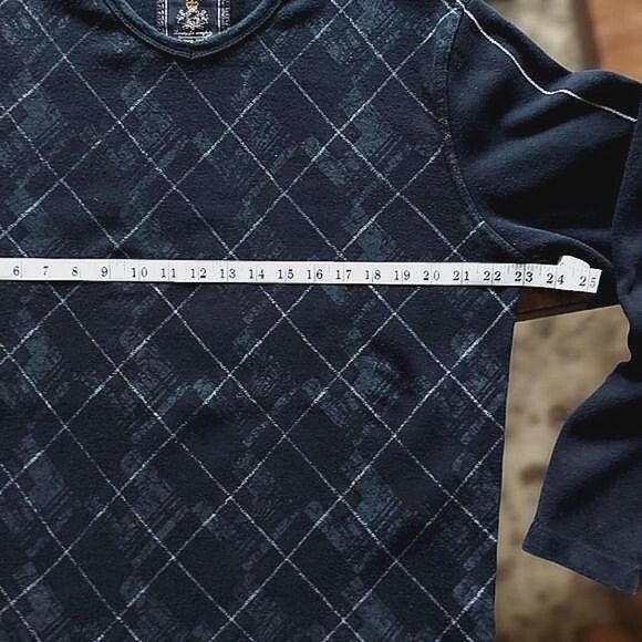 Point Zero navy abstract argyle sweater - Picture 4 of 11